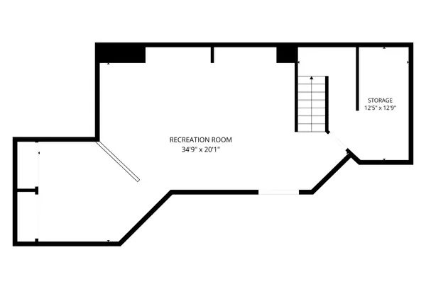First floor plan with dimensions