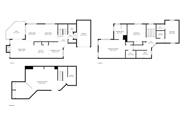 All floors plan with dimensions