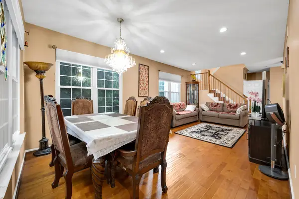Formal dining room with chandelier