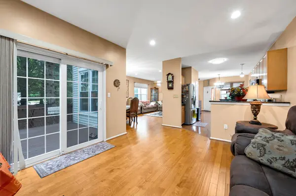 Family room with sliding doors to deck